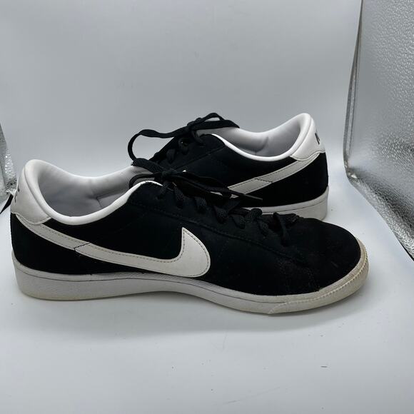 Nike Shoes Mens Classic Tennis Sneaker 312495-011 Black Leather Lace Up Size 9.5 - Picture 6 of 9